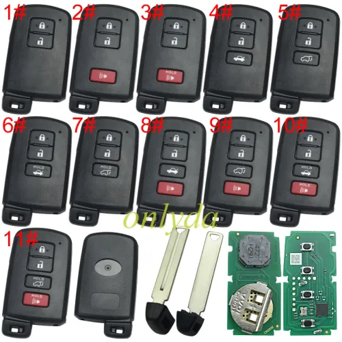 Xhorse XSTO01EN TOY.T for Toyota XM38 Smart Key with Key Shell Support 4D 8A 4A chip for Toyota Lexus pls choose key case style