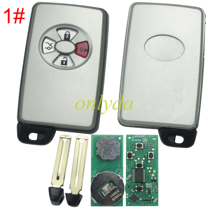 KEYDIY TDB05-4 TDB05-5 KD Smart Key Universal Remote Control With Toyota 4D chip ,please choose the key shell