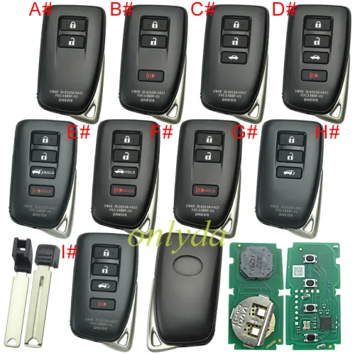 Xhorse XSTO01EN TOY.T for Toyota XM38 Smart Key with Key Shell Support 4D 8A 4A chip for Toyota Lexus pls choose key case style