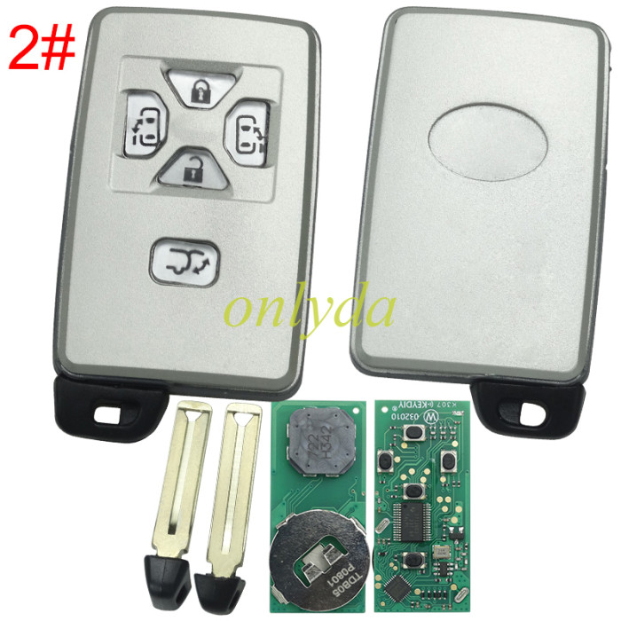 KEYDIY TDB05-4 TDB05-5 KD Smart Key Universal Remote Control With Toyota 4D chip ,please choose the key shell
