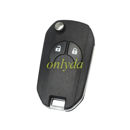 For Nissan 2 button  remote key blank with badge