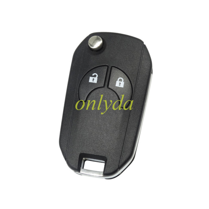 For Nissan 2 button  remote key blank with badge