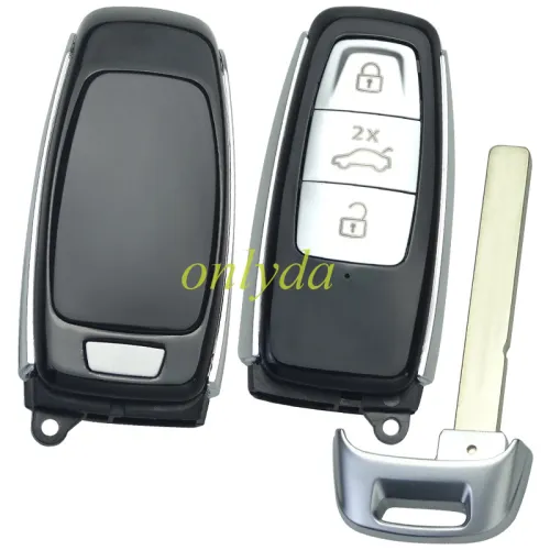 Audi 3 button remote key blank with blade no badge