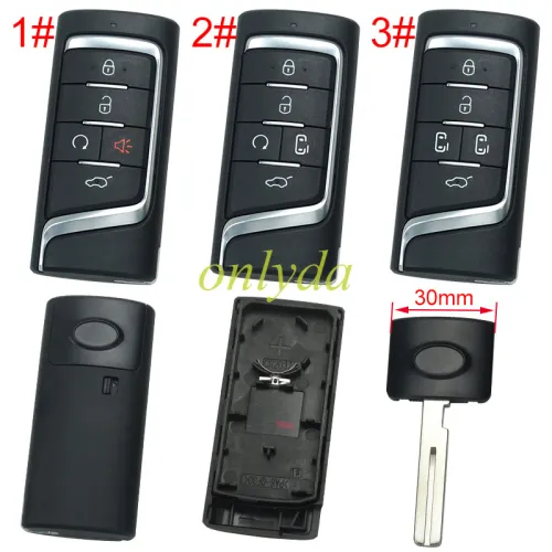 For Trumpchi GS8 remote key shell ， pls choose button model