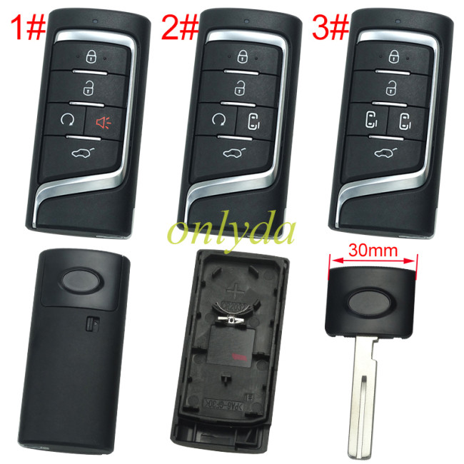 For Trumpchi GS8 remote key shell ， pls choose button model