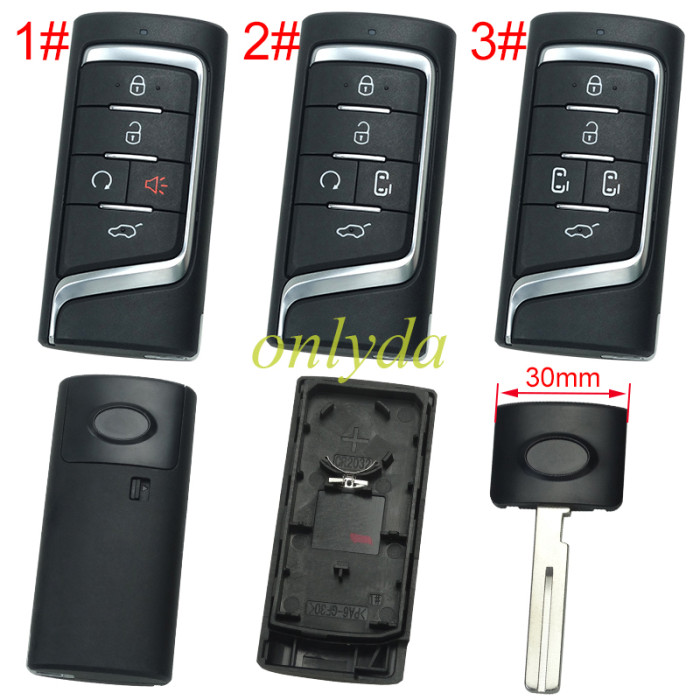 For Trumpchi GS8 remote key shell ， pls choose button model