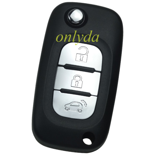 For Benz smart 3 button remote key shell with badge place