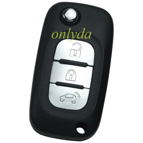 For Benz smart 3 button remote key shell with badge place