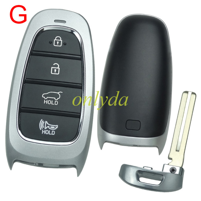 For Hyundai remote key blank without logo , please choose button