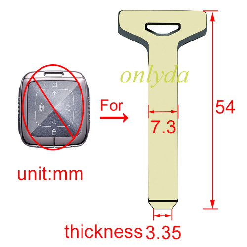 For Zeekr 001 Small Key blade