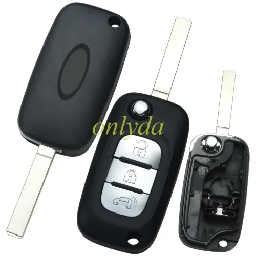 For Benz smart 3 button remote key shell with badge place