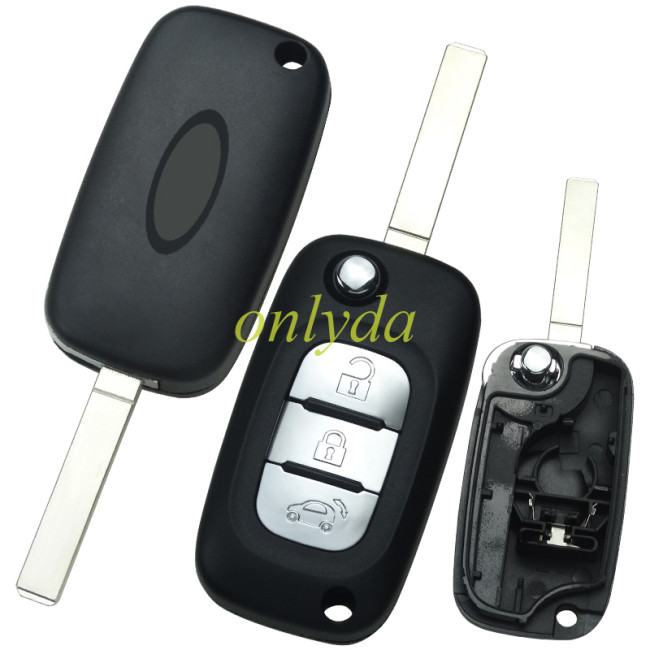 For Benz smart 3 button remote key shell with badge place