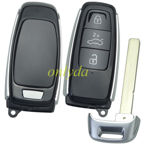 for Audi 3 button remote key blank without badge,it is Painted