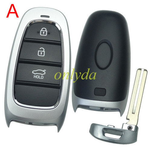For Hyundai remote key blank with badge , please choose button