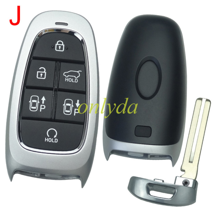 For Hyundai remote key blank with badge , please choose button