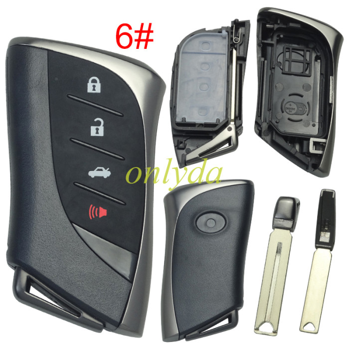 For Lexus  modified remote key blank with blade with badge , pls choose button