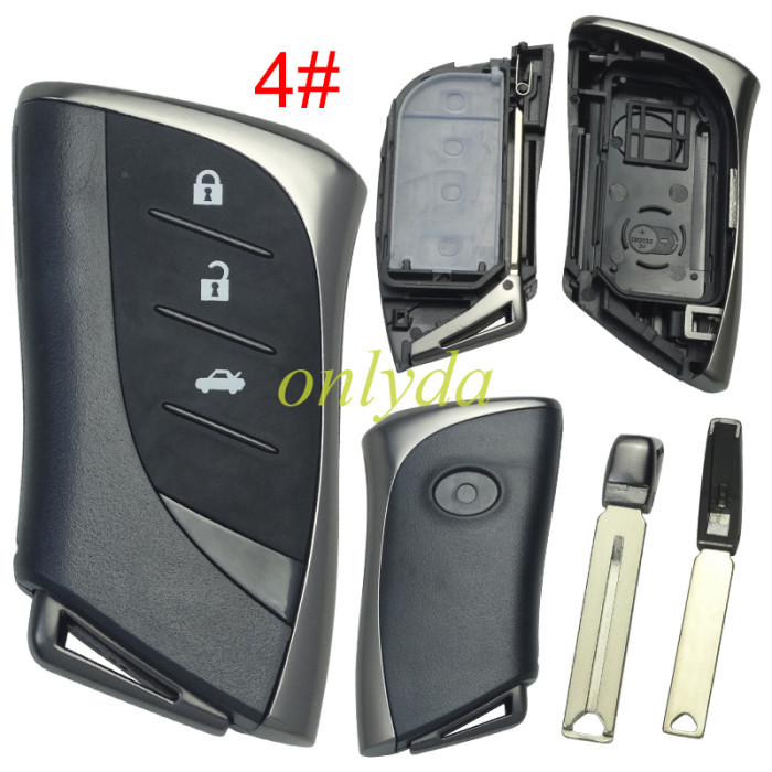 For Lexus  modified remote key blank with blade with badge , pls choose button