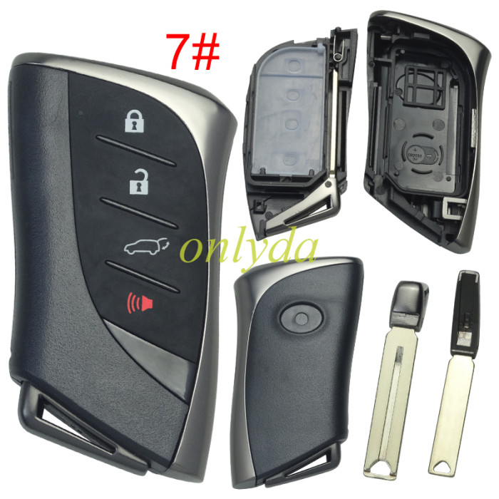 For Lexus  modified remote key blank with blade with badge , pls choose button