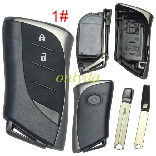 For Toyota  modified remote key blank with blade with badge , pls choose button
