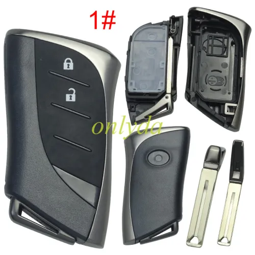 For Toyota  modified remote key blank with blade with badge , pls choose button