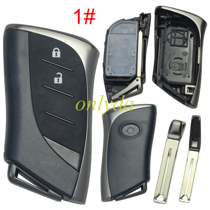 For Toyota  modified remote key blank with blade with badge , pls choose button