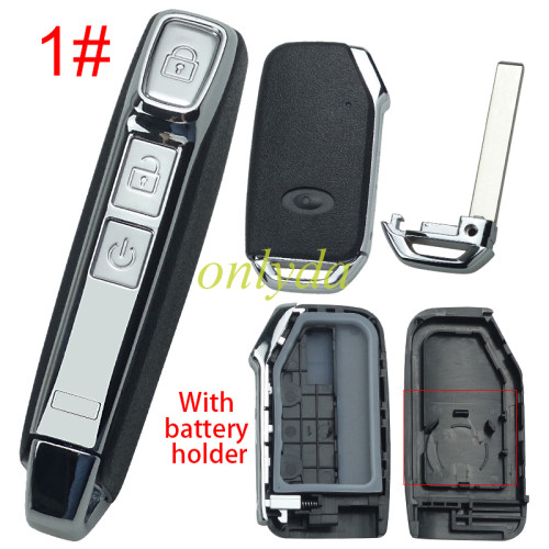3/4 button remote key blank battery holder buttons on the side