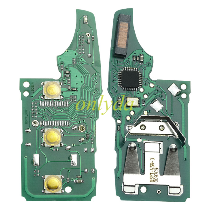 KYDZ VW MQB 3 button flip remote key with AES48 chip-315mhz /434mhz ASK model   handheld 5K0837202BH 5K0837202DH  For VW  Transporter Beetle Jetta Sharan Scirocco Polo