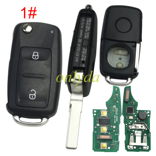 KYDZ Brand For  VW MQB remote,MQB keyless megamos AES 3 button with 433.92mhz /315mhz