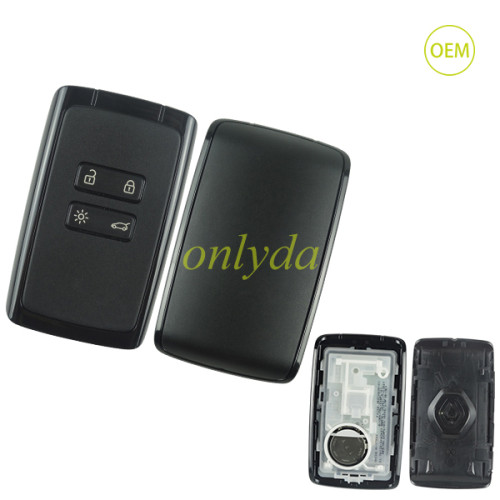 original Keyless Renault  CAPTUR 2018-2023  CLIO 2018-2023 ESPACE 2018-2023 MEGANE 2018-2023 ZOE 2018-2023  Smart Card Key 4 Buttons 433MHz  HITAG AES NCF29A1M ID4A     FCC ID: KR5IK4CH-01 OEM Part Number: 285977147R