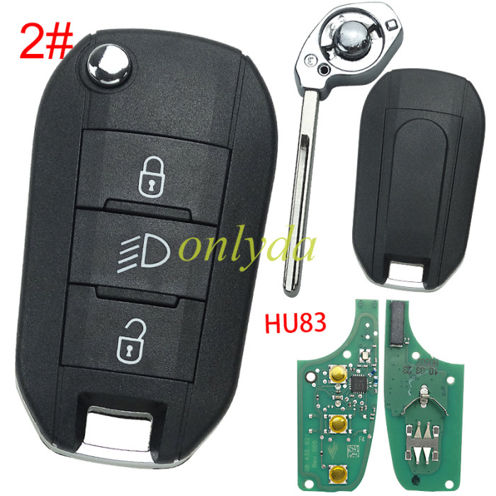 original Peugeot Citroen Ople Vauxhall Fiat JEEP 3 button remote key NCF296XMT Hitag AES 433mhz # F4 after 2023