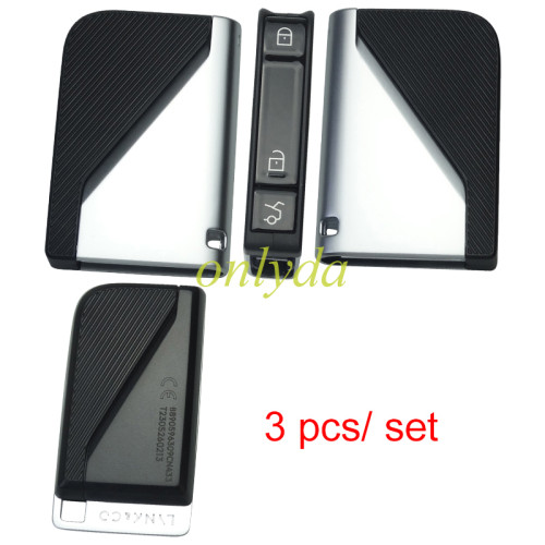 Original LYNK CO Car Keyless Remote Key fob  for 18-22  Lynk & Co Smart Key  01 / 02 / 03 / 05   with ID8A  and 3 Buttons 433MHz (OEM) 3 pcs /set