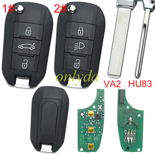 original Peugeot Citroen Ople Vauxhall Fiat JEEP 3 button remote key NCF296XMT Hitag AES 433mhz # F4 after 2023