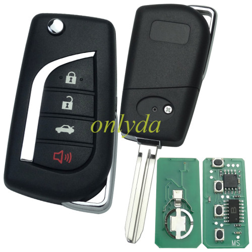 For Toyota 3+1 button modified remote key GQ429T-4B-G with FCCID GQ4-29T--315 mhz with G chip PN:89070-12820 2010-2014 Toyota Venza 2010-2013 Toyota Corolla 2011-2012 Toyota Avalon 2011-2013 Toyota Matrix