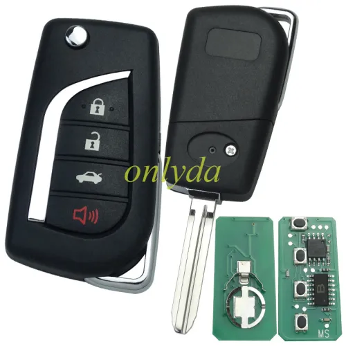 For Toyota 3+1 button modified remote key GQ429T-4B-G with FCCID GQ4-29T--315 mhz with G chip PN:89070-12820 2010-2014 Toyota Venza 2010-2013 Toyota Corolla 2011-2012 Toyota Avalon 2011-2013 Toyota Matrix