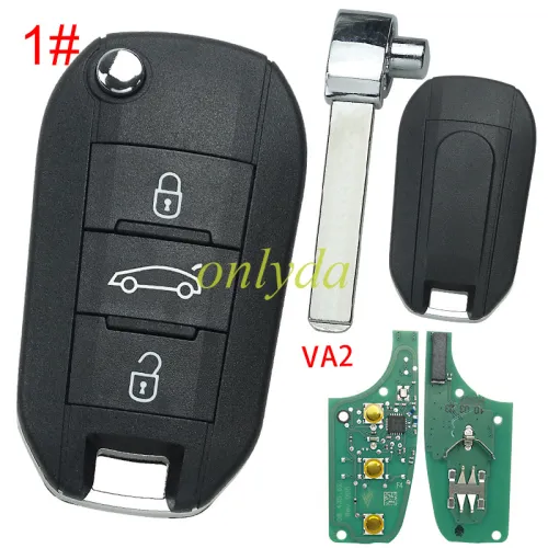 original Peugeot Citroen Ople Vauxhall Fiat JEEP 3 button remote key NCF296XMT Hitag AES 433mhz # F4 after 2023
