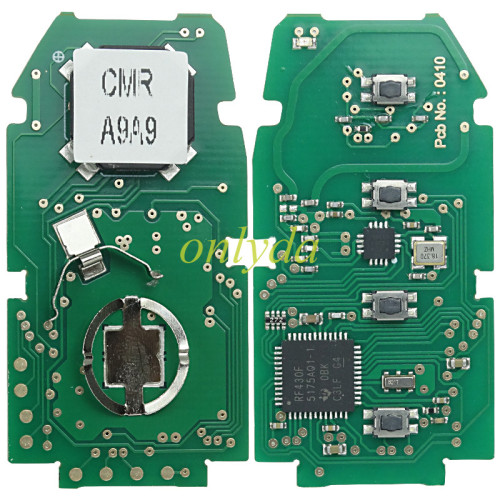 For Toyota 3+1 button remote key with blade     HYQ14FBC 0351 BOARD PRUIS &314mhz-312mhz with  HOLD button SUV Size: 7x4.2x1.4cm / 2.76''x1.65''x0.55''(L*W*H) H / 8A chip P4:A9A9