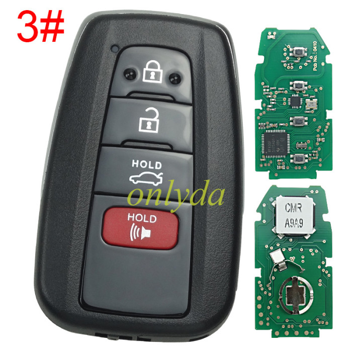 for Toyota 2+1/3+1 button remote key with blade    314.3 MHz Smart Key Fob Keyless Entry Remote Fit for Toyota Prius 2021-2023 ASK System HYQ14FLA 231451-0351 &314mhz-312mhz HYQ14FBE, 89904-47790  Size: 7x4.2x1.4cm / 2.76''x1.65''x0.55''(L*W*H) H / 8A chip  P4:A9A9