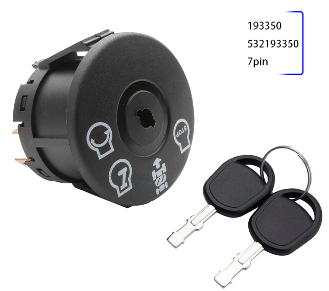 7PIN Riding Lawn Mowers CONTACTEUR A CLE AYP HUSQVARNA ELECTROLUX 193350 175566 163968 / MTD 7251741 - 7 BORNES