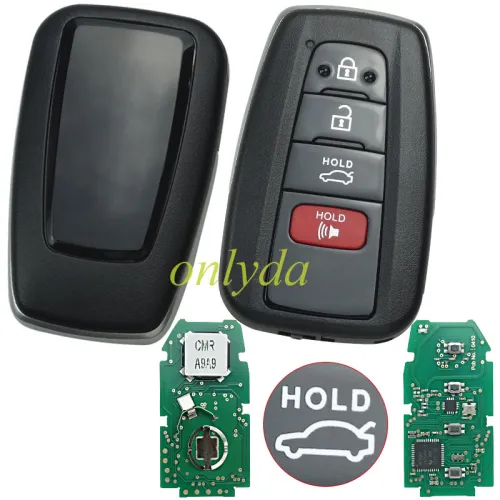 For Toyota 3+1 button remote key with blade     HYQ14FBC 0351 BOARD PRUIS &314mhz-312mhz Size: 7x4.2x1.4cm / 2.76''x1.65''x0.55''(L*W*H) H / 8A chip  P4:A9A9