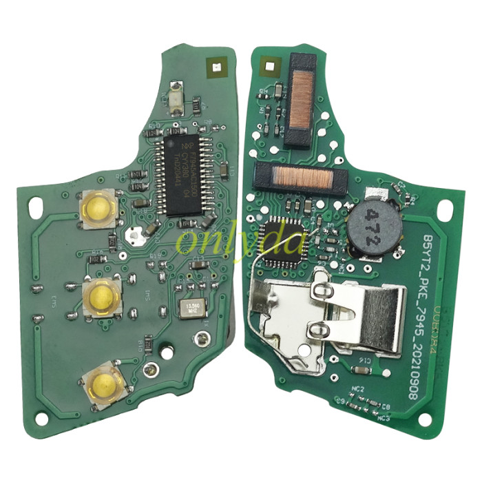 For VW MQB/B8 3 button keyless remote key with AES48 chip-434mhz  ASK model