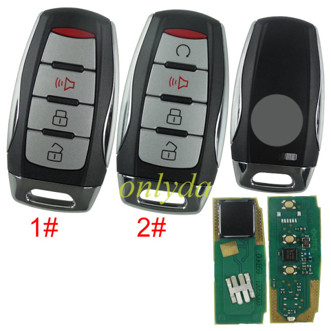 Original GWM Great Wall POE 3 button / 4 button remote key with ASK with 434MHZ, with Type 47 Plus transponder chip