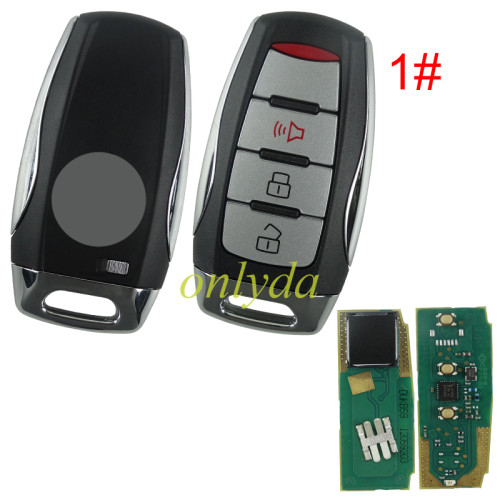 Original GWM  Great Wall POE 3 button / 4 button remote key with  ASK with 434MHZ, with Type 47 Plus transponder chip