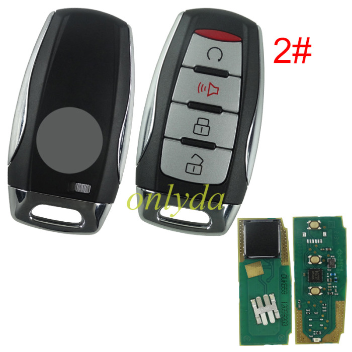 Original GWM  Great Wall POE 3 button / 4 button remote key with  ASK with 434MHZ, with Type 47 Plus transponder chip