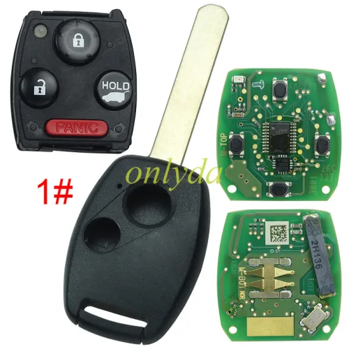 For Honda Accord Original 3+1 Button remote key with 433mhz (90% new) with SIEMENS VDO 46chip 7941A  72147-SZA-P4 A2C53434570