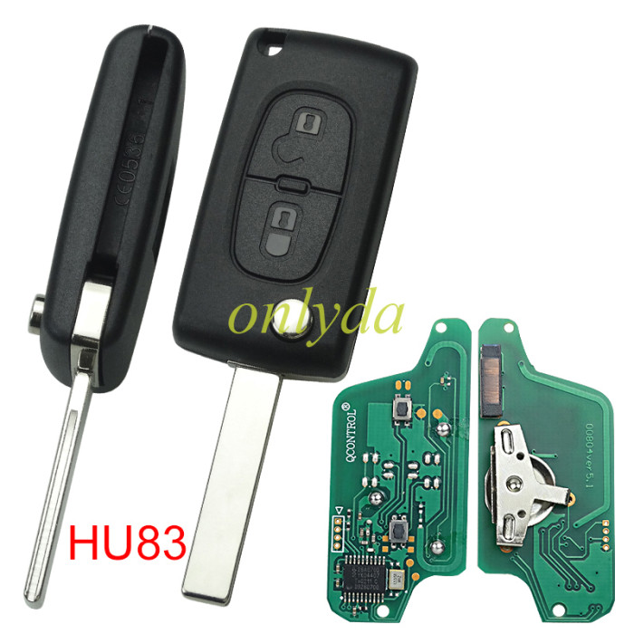 For peugeot 2B Flip Remote Key  433mhz (battery on PCB) FSK model  with 46 chip