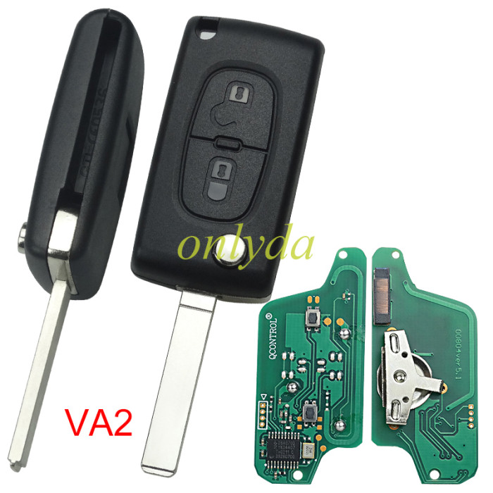 For peugeot 2B Flip Remote Key  433mhz (battery on PCB) FSK model  with 46 chip