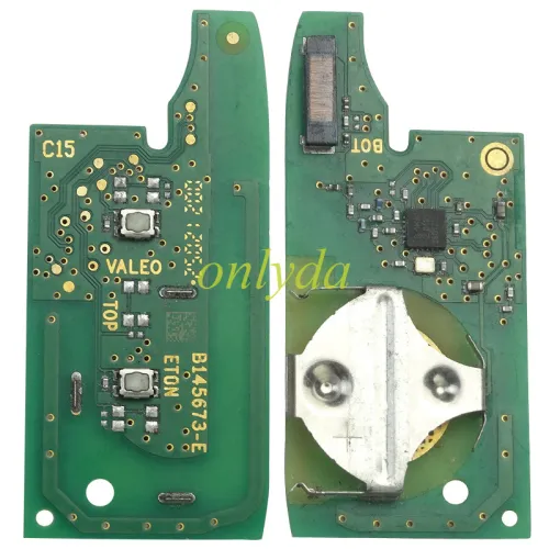 Original Renault 2 button remote key  hitag AES 4A (NCF296XM) chip with 434mhz Original PCB + aftermarket shell