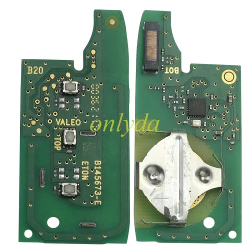 Copy Original Renault 3 button remote key  hitag AES 4A (NCF296XM) chip with 434mhz Original PCB + aftermarket shell