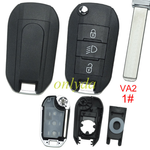 For Opel 3 button remote key blank with light button  , without logo ,have Va2 and HU83 blade , pls choose blade
