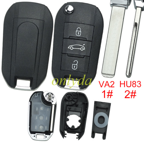 For Opel 3 button remote key blank with trunk button, without badge, pls choose blade HU83/VA2